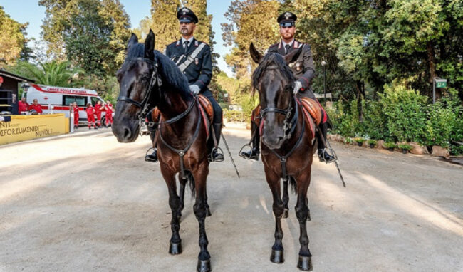 Siracusa, Carabinieri a cavallo al Parco archeologico della Neapolis