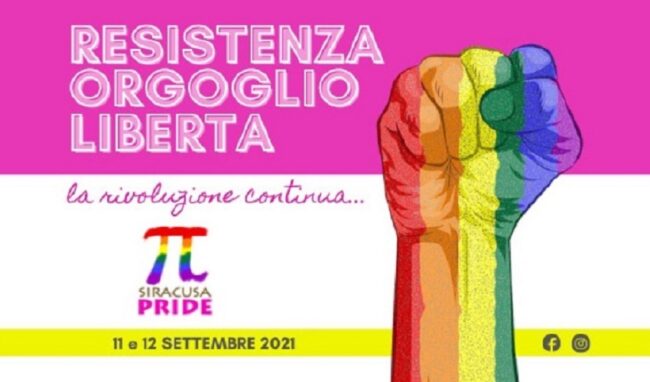 #SiracusaPride2021, sabato 11 e domenica 12 Settembre