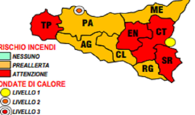 Incendi e ondate di calore, allerta rossa per la provincia di Siracusa