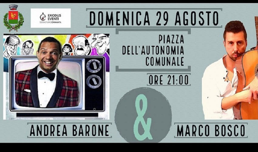 Cabaret e musica con Andrea Barone e Marco Bosco a Priolo