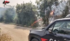 incendio sui monti iblei