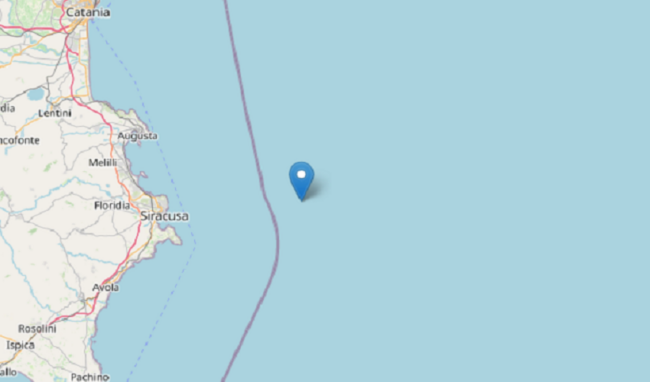 Terremoto al largo di Siracusa: scossa di magnitudo 2.7