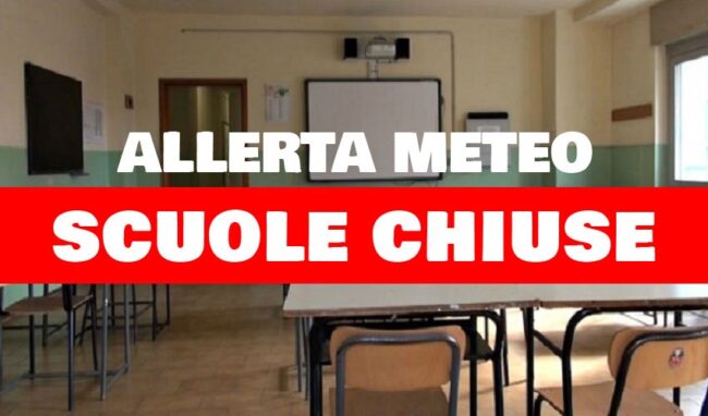 Allerta meteo arancione, scuole chiuse mercoledì 27 ottobre