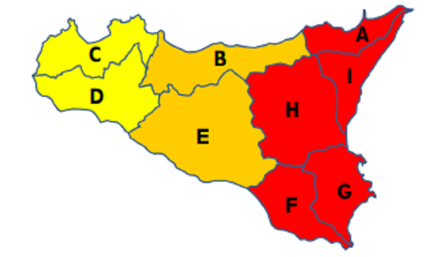 Allerta rossa in provincia di Siracusa per venerdì 29 ottobre