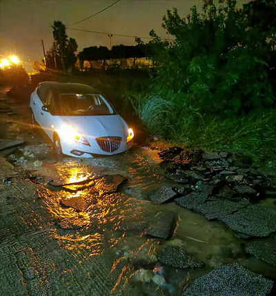 Maltempo, Augusta di nuovo sott'acqua: viabilità in emergenza