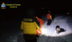Soccorso a 3 escursionisti bloccati da neve e ghiaccio sull'Etna