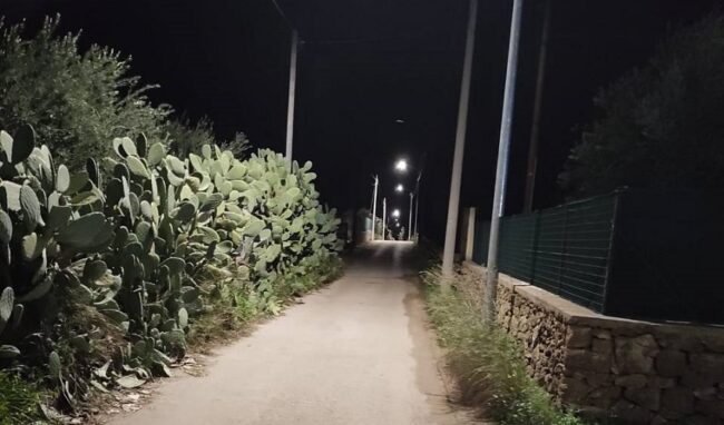 Nuovi impianti di illuminazione per le strade delle contrade di Villasmundo