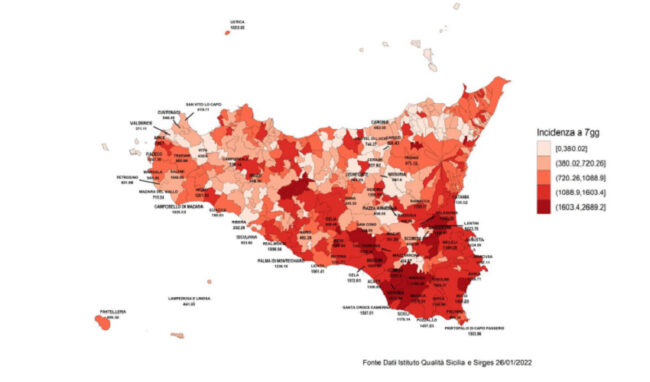 Covid, la provincia di Siracusa seconda in Sicilia per tasso di nuovi casi