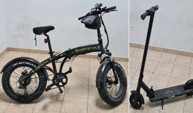 Ritrovati una bici e un monopattino elettrici rubati: si cercano i proprietari