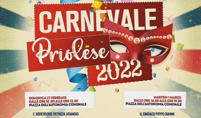 Carnevale priolese, gonfiabili e musica in piazza dell'Autonomia Comunale