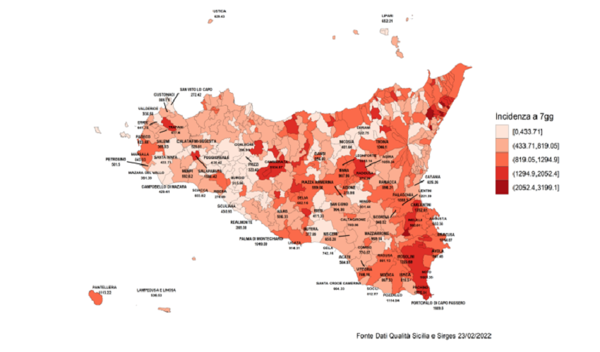 Covid, la provincia di Siracusa ancora prima per nuovi casi in Sicilia