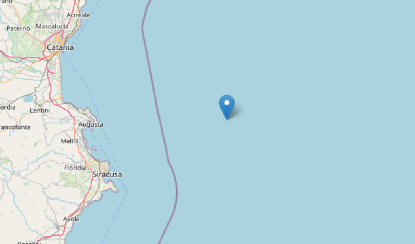 Due scosse di terremoto al largo di Siracusa: entrambe di magnitudo 2.2