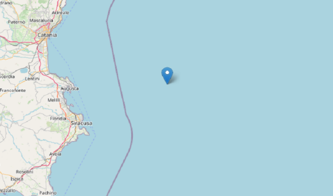Scossa di terremoto di magnitudo 3.8 nel Mar Ionio meridionale: avvertita anche a Siracusa