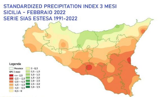 Siccità severa a febbraio e nel breve termine in buona parte della provincia di Siracusa