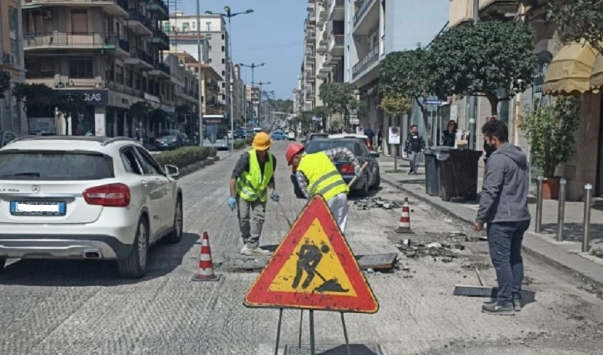 Lavori in corso Gelone: modifiche alla circolazione