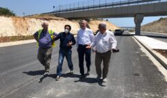 Assessore Falcone in sopralluogo cantiere loto Ispica-Modica autostrada Siracusa-Gela