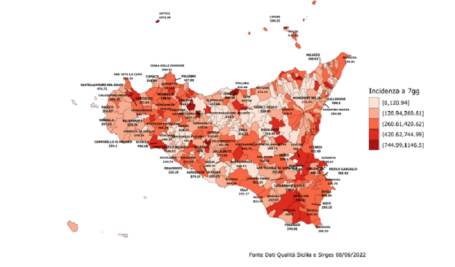 Covid, la provincia di Siracusa di nuovo in testa in Sicilia per il tasso di nuovi positivi