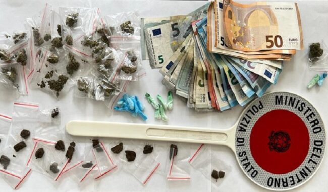 In possesso di cocaina, hashish, crack e marijuana: arrestato 49enne
