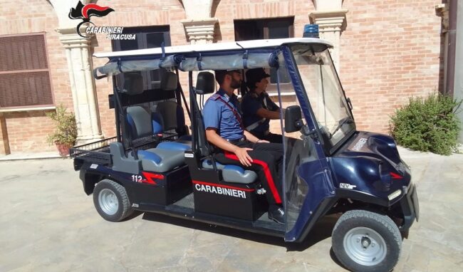 Quadriciclo elettrico in dotazione al Comando Stazione Carabinieri in Ortigia
