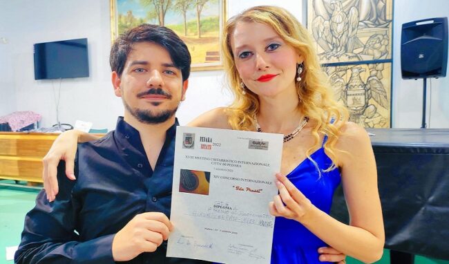 I siracusani Giada Scarpato e Valerio Massaro vincitori del Primo Premio al Concorso Internazionale "Ida Presti"