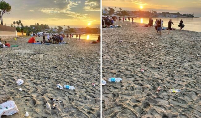 Le spiagge siracusane invase dai rifiuti dopo la notte di San Lorenzo