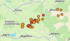 sciame sismico tra ennese e catanese