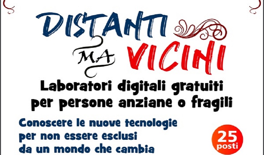 "Distanti ma vicini", progetto di inclusione digitale per anziani