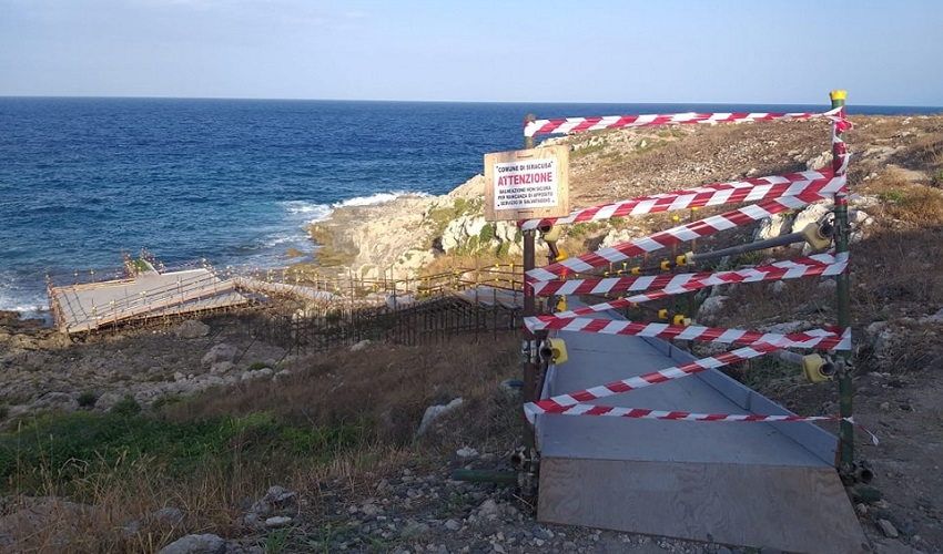 Chiuso alla pubblica fruizione il solarium di via Cassia: divelti pannelli della base