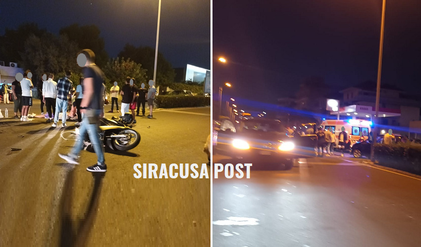 Incidente in viale Scala Greca: coinvolte un'auto e due scooter. Un ferito