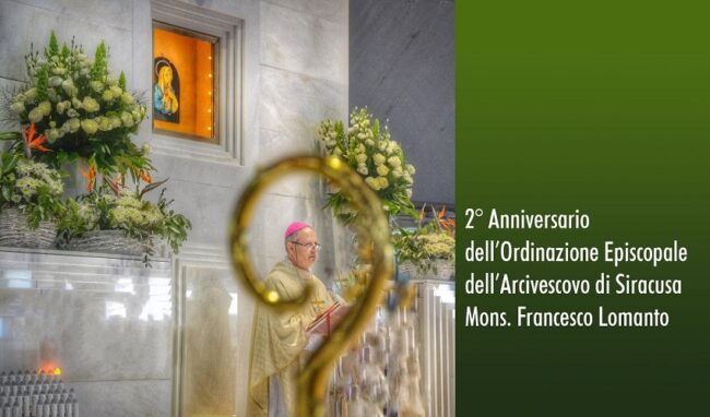 Secondo anniversario dell'ordinazione episcopale di mons. Francesco Lomanto: Pontificale al Santuario