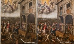 Completato il restauro del Guinaccia: torna sull’altare della chiesa di S.Lucia alla Badia