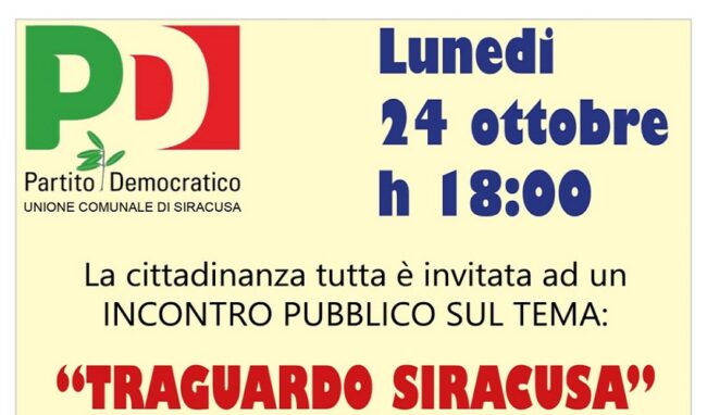 "Traguardo Siracusa", incontro pubblico in vista delle amministrative 2023