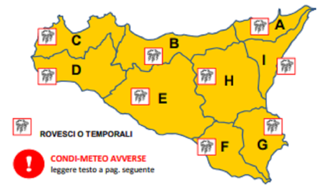 Allerta meteo arancione per il 29 novembre: temporali e raffiche di vento