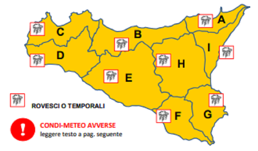Allerta meteo arancione per il 29 novembre: temporali e raffiche di vento