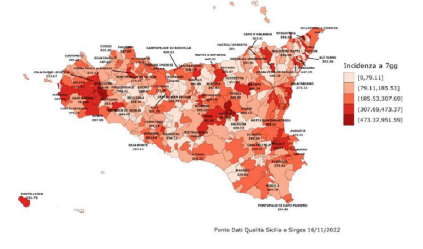 Covid, contagi in aumento in Sicilia. In provincia di Siracusa +5,54%