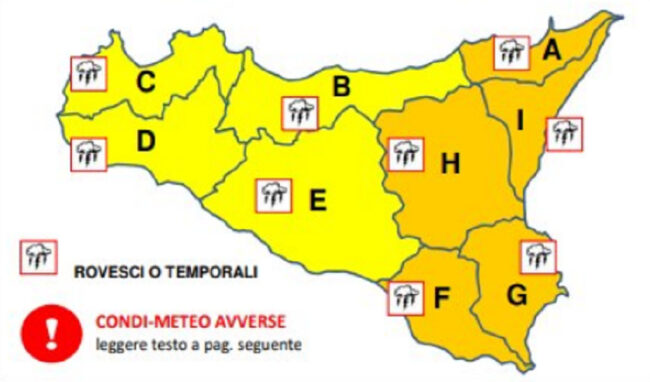 Maltempo, anche domani allerta arancione per la Sicilia orientale