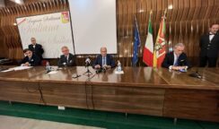 Schifani-Urso-Tamajo-Falcone – punto stampa – 04 12 2022 PalaRegione Catania
