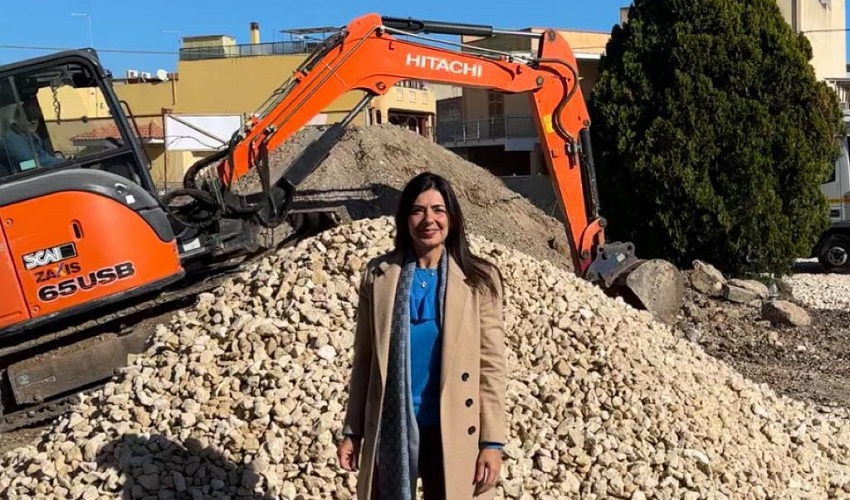 Sopralluogo del sindaco Cannata al cantiere di contrada Piano del Bosco