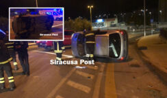 Incidente autonomo a Largo Luciano Russo: auto finisce su un fianco