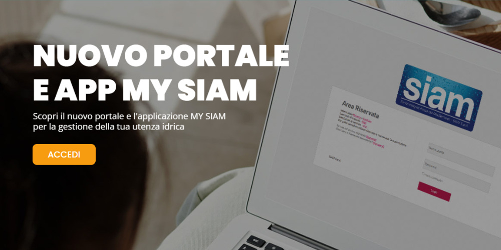 Attivo My Siam, il nuovo portale per gestire in modo diretto la propria utenza idrica