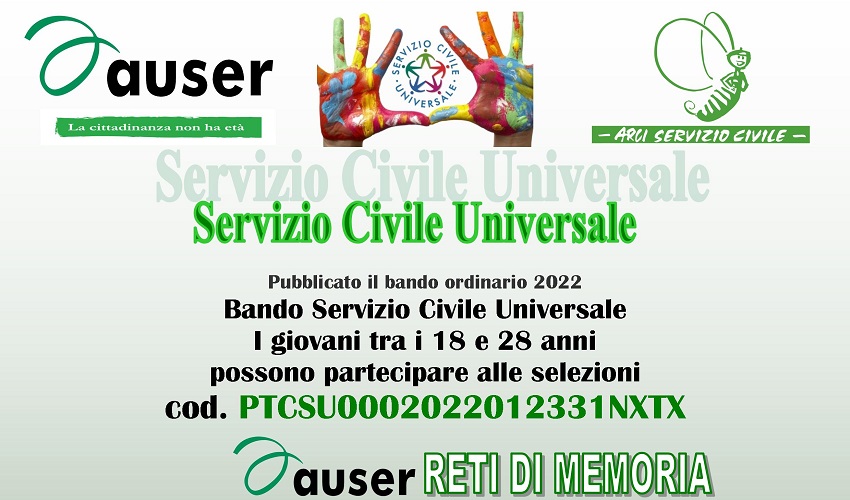 Servizio civile all'Auser di Siracusa: istanze entro le 14 del 10 febbraio