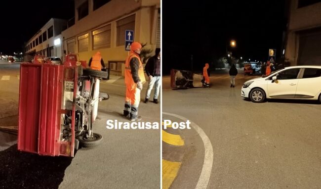 Incidente stradale a Priolo: ferito un operatore ecologico