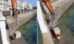 Lungomare Vittorini: in via di realizzazione le paratie per riparare l'ingrottamento