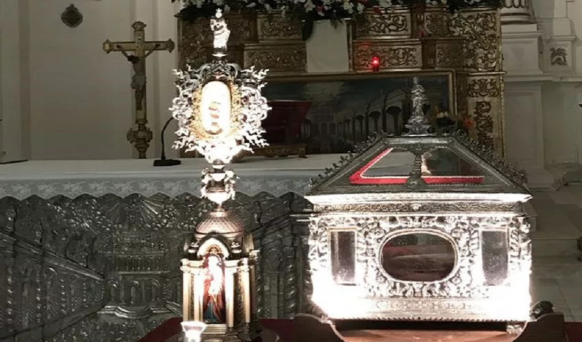 Le reliquie di santa Lucia esposte al Centro sociale di via Foti