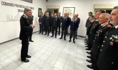 Visita del gen. Ubaldo Del Monaco al Comando provinciale dei Carabinieri ubaldo del monaco
