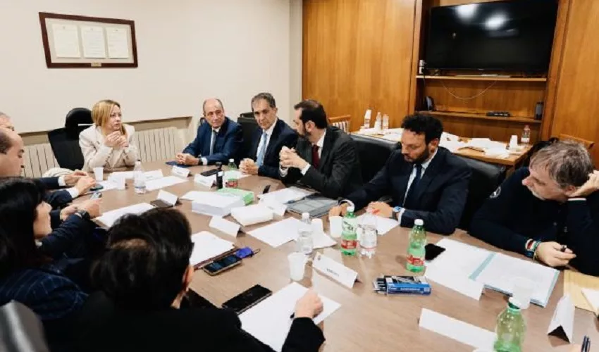 Vertice operativo con la premier Meloni: presente anche il sindaco Italia