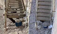 Cala Rossa, scala senza gli ultimi gradini e passamano: "Si intervenga con urgenza" scala